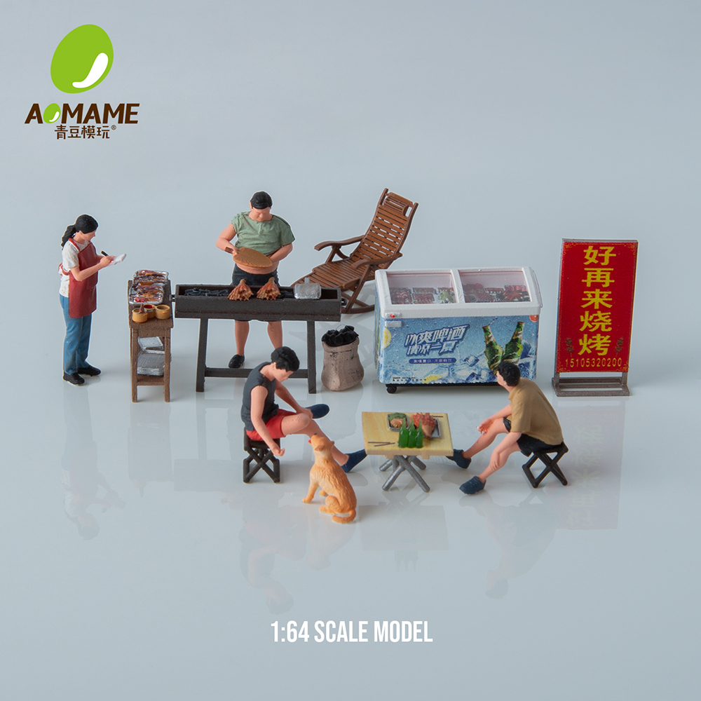 3D Printing Diecast Cars - Kicarmod 1:64 Night Market Barbecue Stands