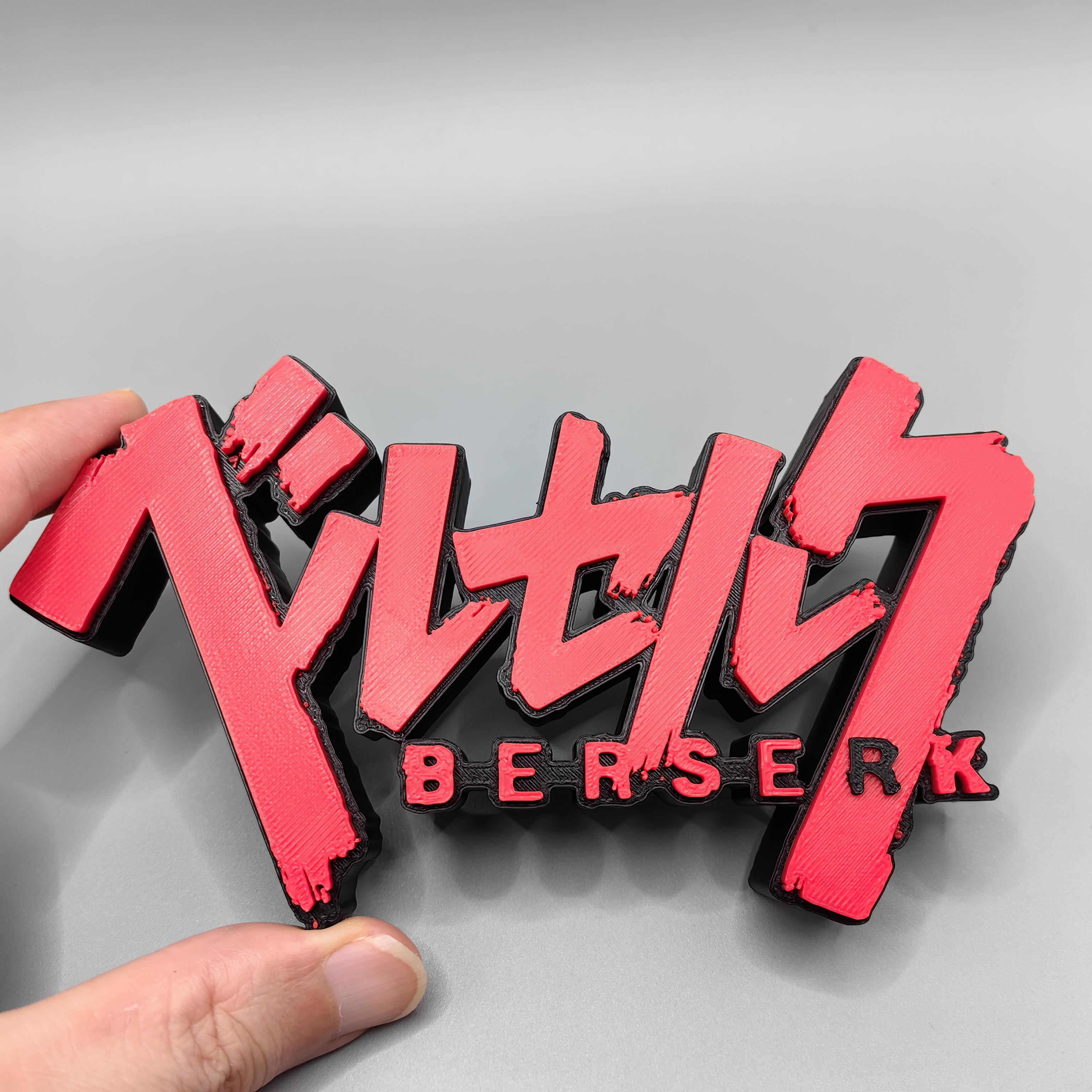 3D Printing Mockup - Anime Berserk 3d Printing Three-Dimensional Font