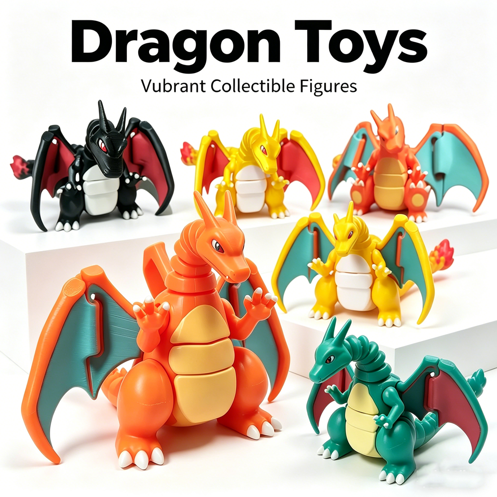 3D Printing Mockup - 3D Printed Anime Pokémon Figures Charizard
