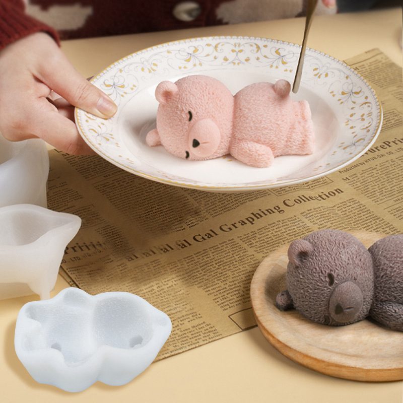 New Cute 3D Sleeping Bear Mous - 3D Printing With Silicone 评论和价格