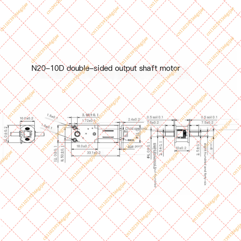 N20-10D dual side output shaft - 3D Printing Bambu 评论和价格