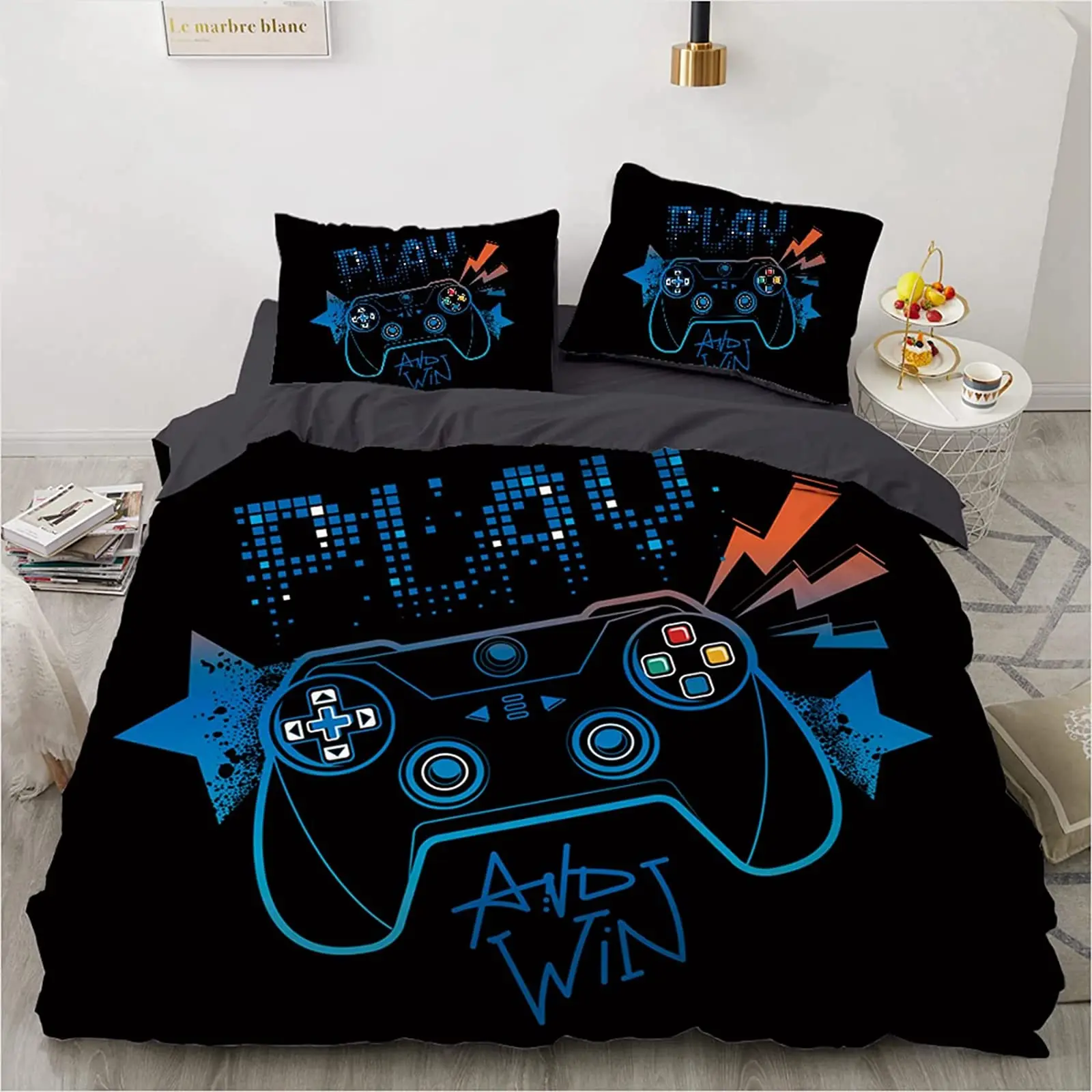 Gamer Duvet Cover for Boys Gam - 3D Printing Videos 评论和价格