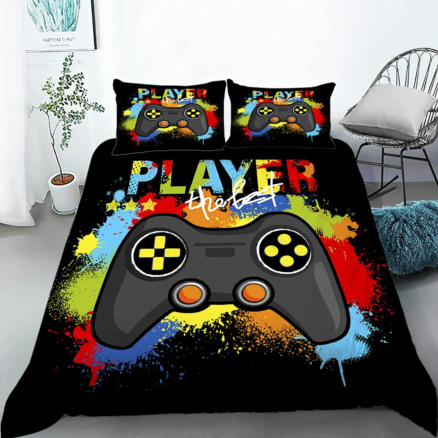 Gamer Duvet Cover for Boys Gam - 3D Printing Videos 评论和价格