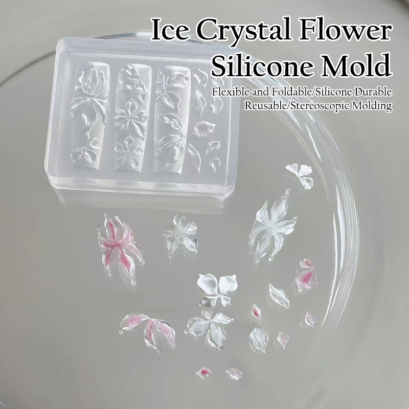 ~1Pc 3D Ice Crystal Flower Ice - 3D Printing With Silicone 评论和价格