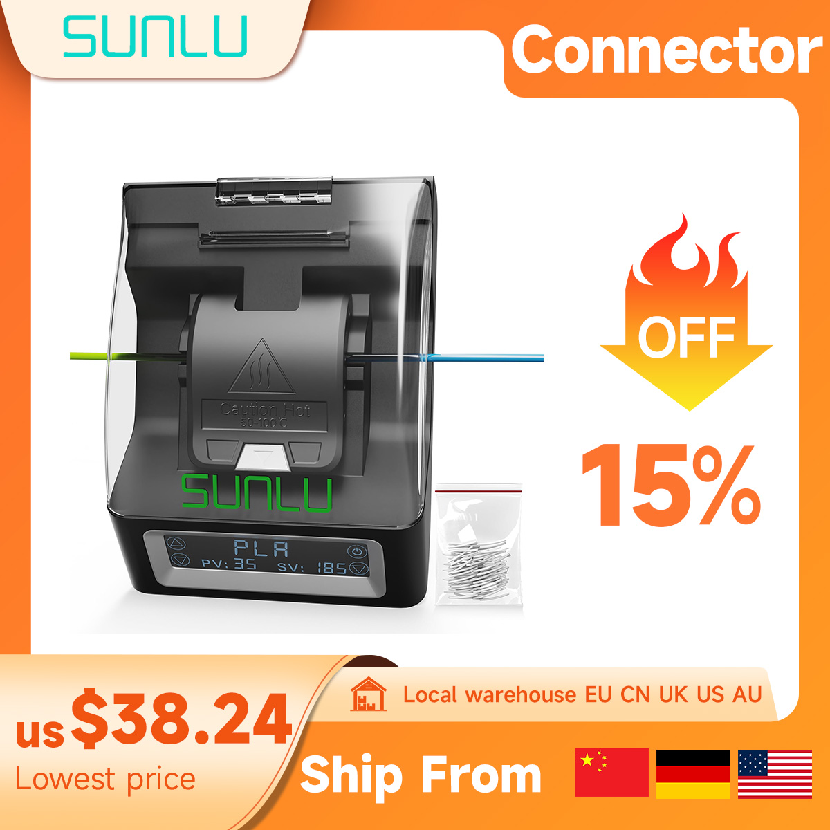 SUNLU Filament Connector For F - Petg Filament 评论和价格