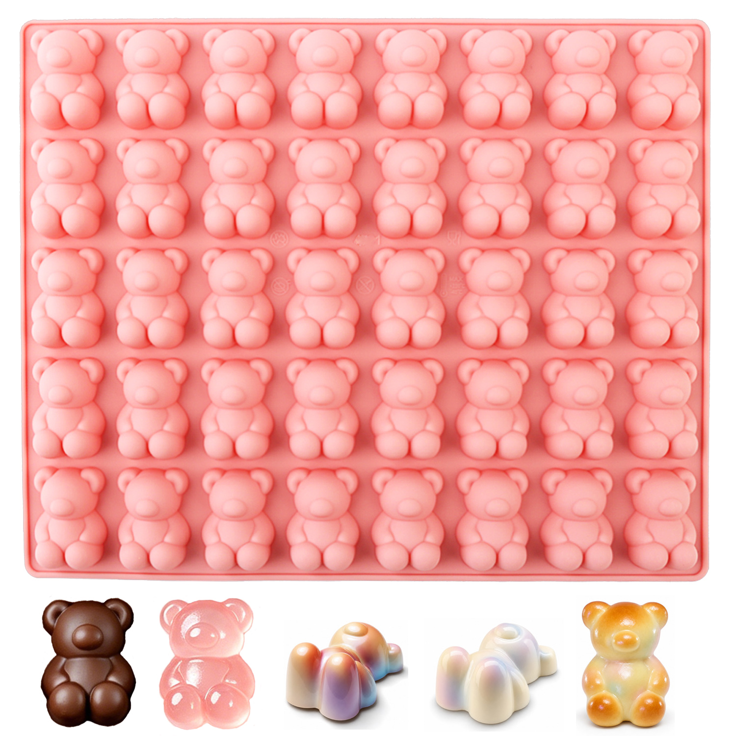 40-Cavity Bear-Shaped Silicone - 3D Printing With Silicone 评论和价格