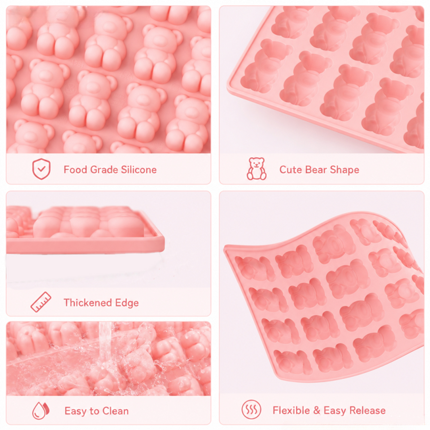 40-Cavity Bear-Shaped Silicone - 3D Printing With Silicone 评论和价格