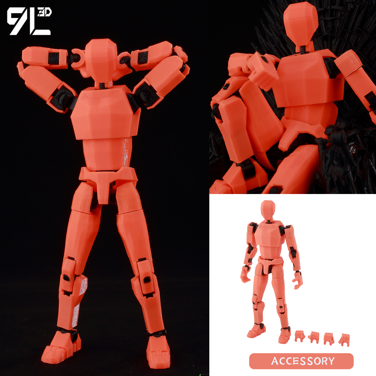 9L 3D Printed Articulated Dumm - 3D Printing Mockup 评论和价格