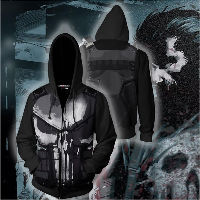 3D Printed Punisher Zip-up Hoo - 3D Printing Kit 评论和价格